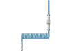 Keyboard cable HyperX Coiled Cable USB-C Light Blue-White - Геймърски аксесоари<<<Геймърска периферия<<<ValiAPI