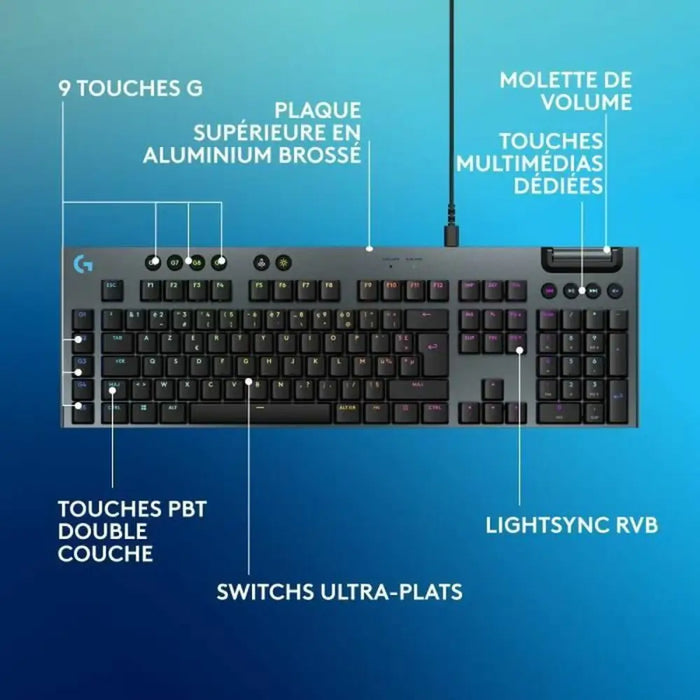 Keyboard Logitech G915 X Black AZERTY - Електроника Периферни и резервни части<<<Компютри|