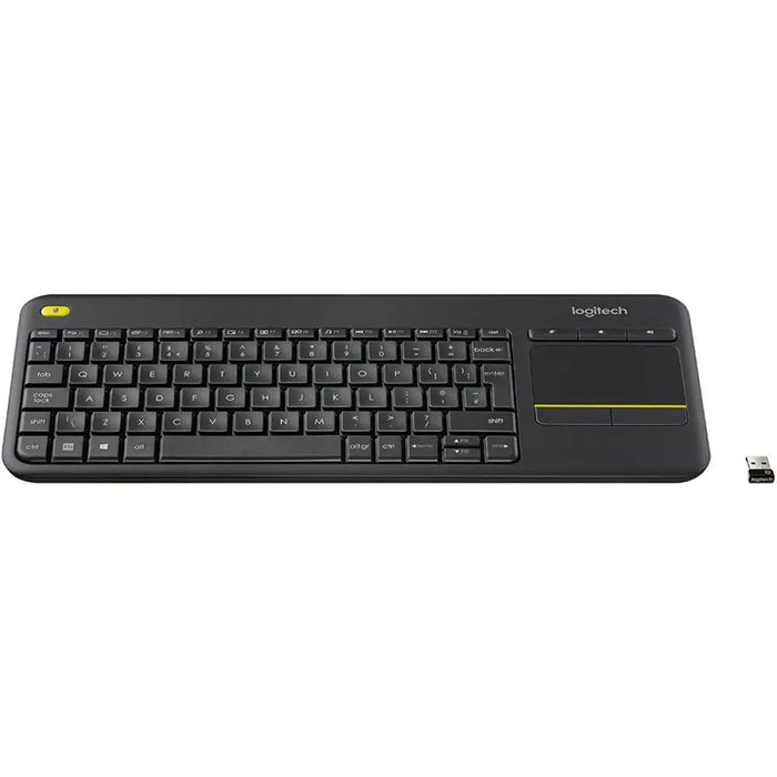 Keyboard Logitech K400 Plus Black Wireless Bluetooth Touchpad AZERTY TV French - Електроника Периферни и резервни