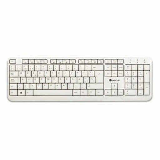 Keyboard NGS NGS-KEYBOARD-0284 White Spanish Qwerty - Електроника Периферни и резервни части<<<Компютри|