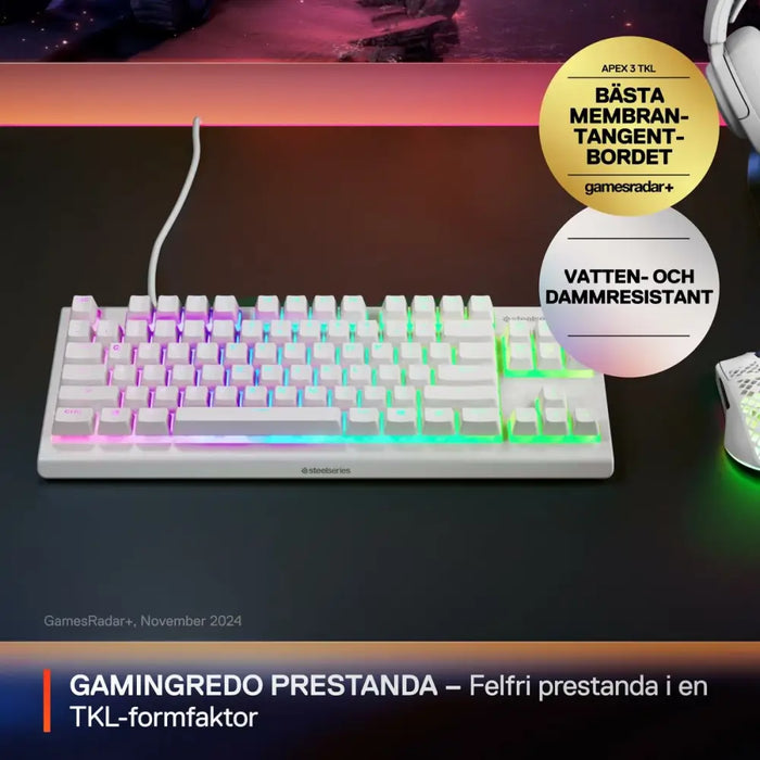 Keyboard SteelSeries 64819 White - Клавиатури<<<Електроника Периферни и резервни части<<<Компютри| Електроника<<<BigBuy