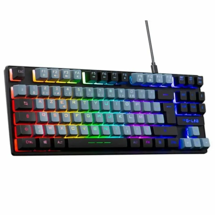 Keyboard The G-Lab KEYZ CAESIUM Black Grey Azerty French - Електроника Периферни и резервни части<<<Компютри|