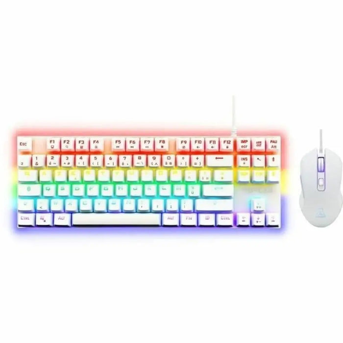 Keyboard with Gaming Mouse The G-Lab MERCURY W White - Електроника Периферни и резервни части<<<Компютри|