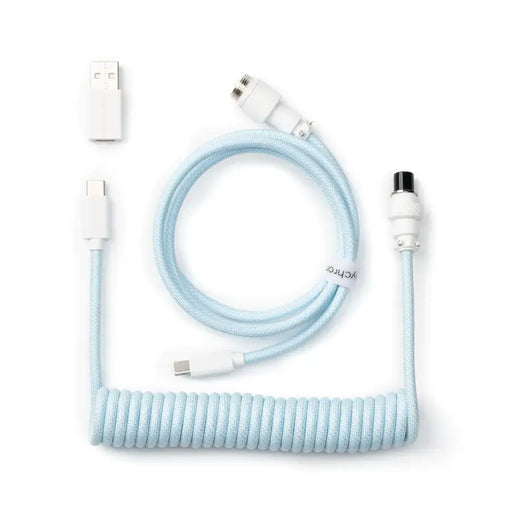Keychron Coiled Aviator Keyboard Cable - Light Blue - Геймърски аксесоари<<<Геймърска периферия<<<ValiAPI