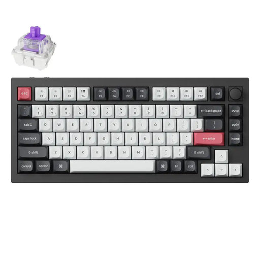 Keychron Q1 HE RGB Wireless Mechanical Keyboard Nebula Magnetic Switch (Black) [Q1H-M1].