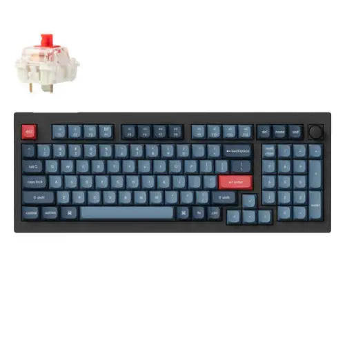 Keychron V5 Max QMK/VIA RGB Knob Red Switch Wireless Mechanical Keyboard (black)