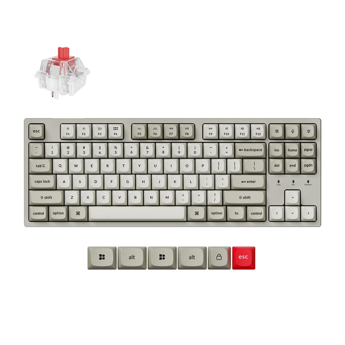 Gaming Mechanical Keyboard Keychron C1 Pro 8K QMK - Super Red Switch
