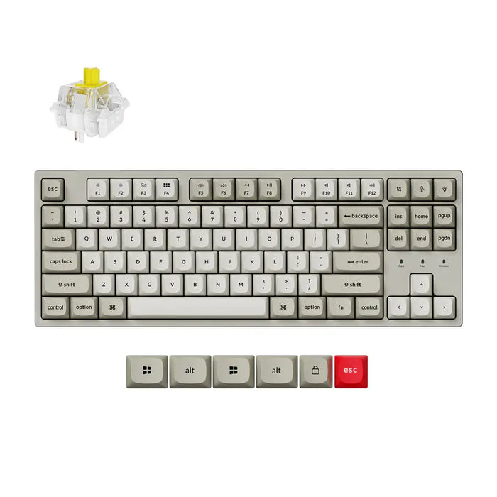 Gaming Mechanical Keyboard Keychron C1 Pro 8K QMK - Super Banana Switch