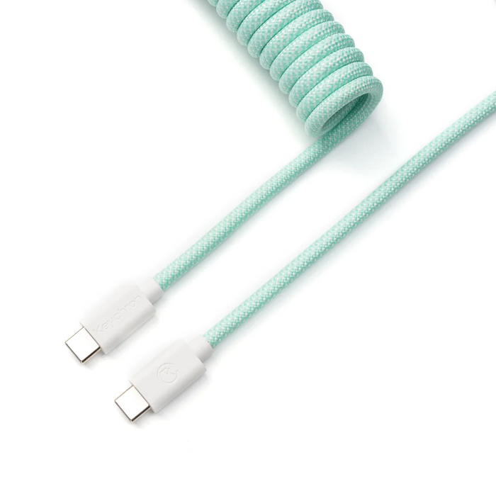 Keychron Coiled Aviator Keyboard Cable - Mint