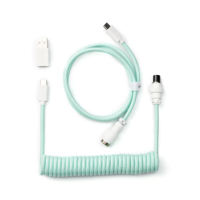 Keychron Coiled Aviator Keyboard Cable - Mint