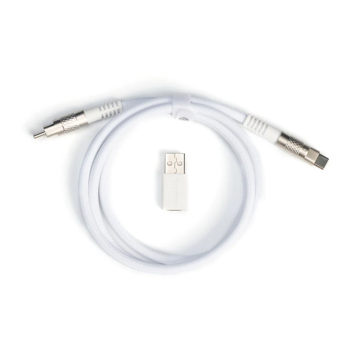 Keychron Double-Sleeved Geek Keyboard Cable - White
