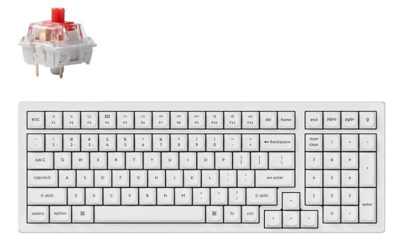 Gaming Mechanical Keyboard Keychron K4 Pro HS Full-Size K Pro Red Switch RGB LED