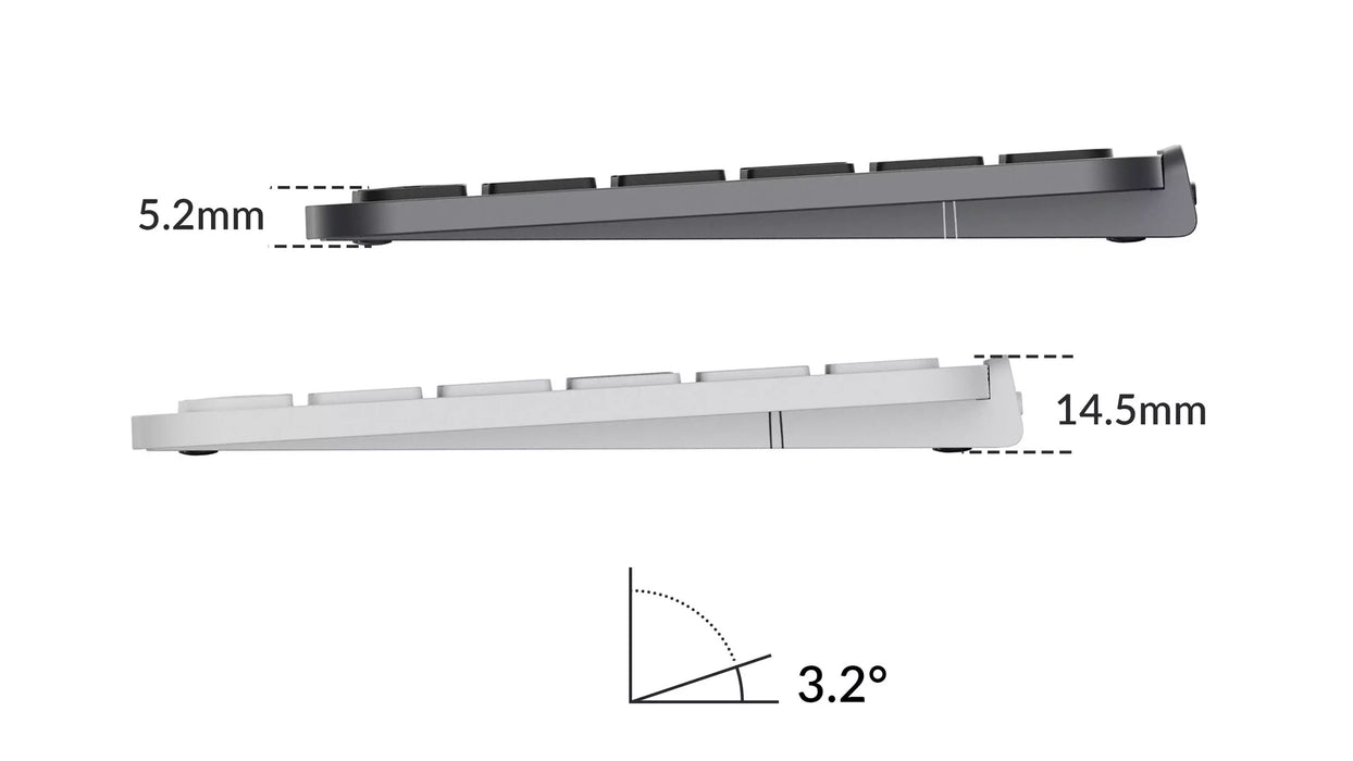 Ultra Slim Keychron B1 Pro 2.4G Wireless Keyboard (White) [B1P-K8].