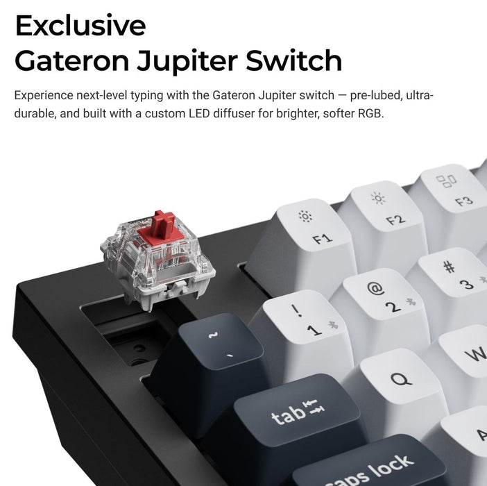 Mechanical keyboard Keychron Q5 Max QMK Carbon Black - Gateron Jupiter Brown