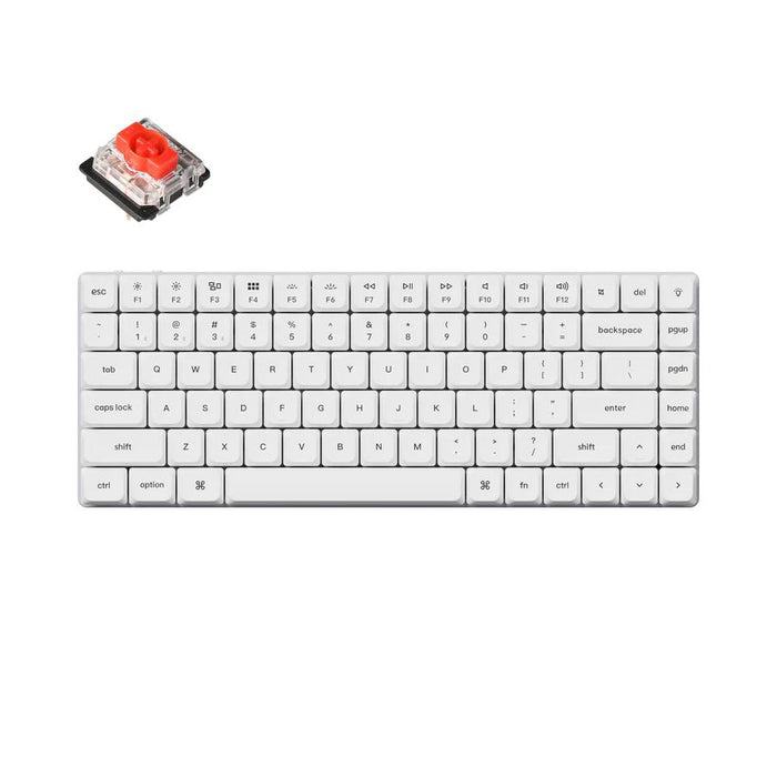 Gaming mechanical keyboard Keychron K3 Pro White QMK/VIA - HS, Red Switch