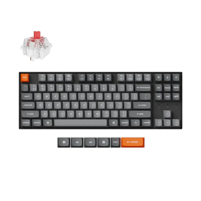 Mechanical keyboard Keychron K8 Max QMK/VIA TKL - Keychron Super Red Switch, RGB Backlight