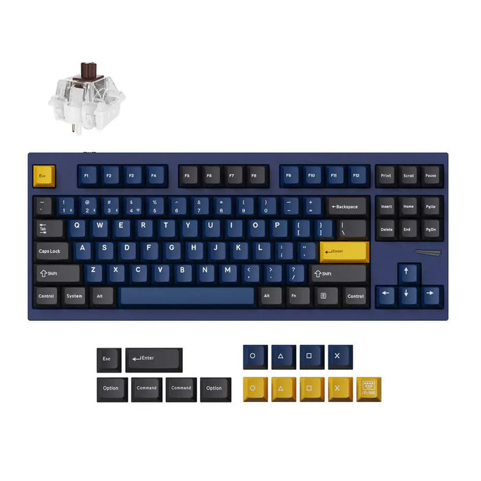 Mechanical keyboard Lemokey L4 QMK TKL Navy Blue - Keychron Super Brown Switch
