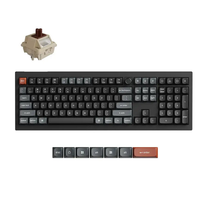 Keychron V6 Ultra 8K Wireless Mechanical Keyboard - Silk POM Switch Brown
