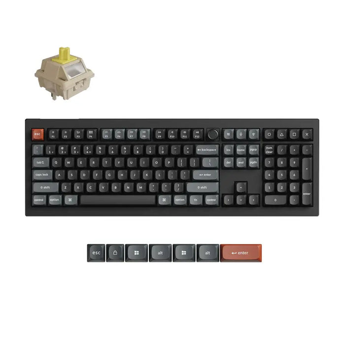 Keychron V6 Ultra 8K Wireless Mechanical Keyboard - Silk POM Switch Banana
