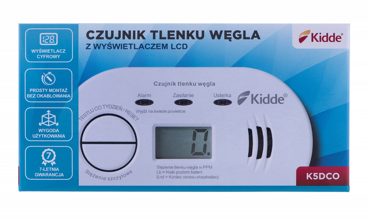 K5DCO KIDDE CARBON MONOXIDE AND CARBON MONOXIDE DETECTOR