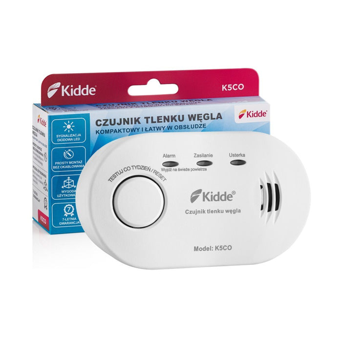 Carbon monoxide detector Kidde K5CO White
