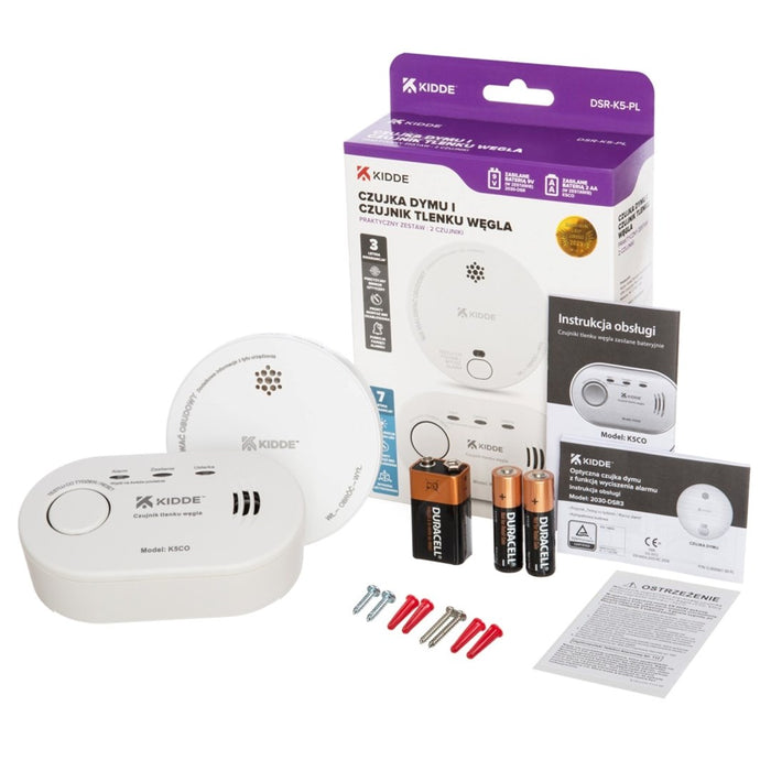 Carbon monoxide detector K5CO + smoke detector 2030-DSR3 KIDDE