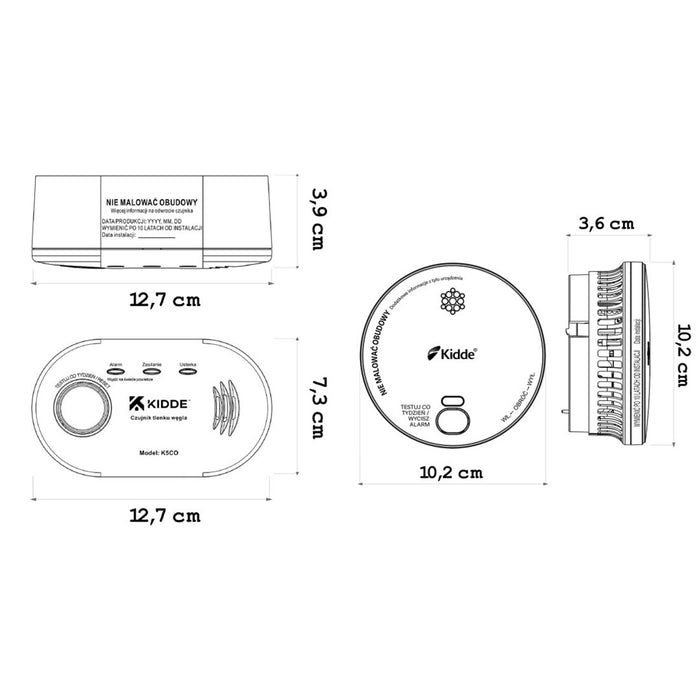 Carbon monoxide detector K5CO + smoke detector 2030-DSR3 KIDDE