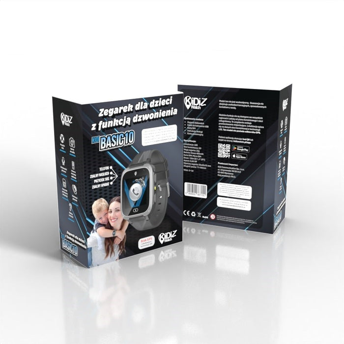 KiDiZ Basic black smartwatch for children