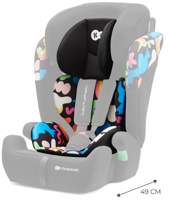 Car seat KinderKraft - Comfort Up, i-Size, 76-150 cm, Happy Shapes