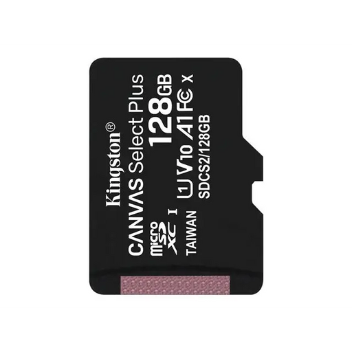 KINGSTON 128GB micSDXC Canvas Select Plus 100R A1 C10 Single Pack w/o ADP - Памети