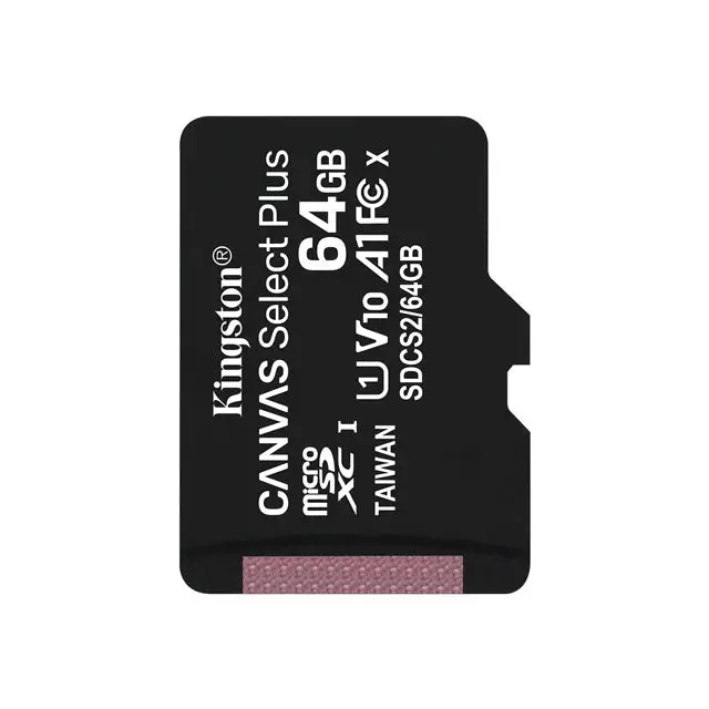 KINGSTON 64GB micSDXC Canvas Select Plus 100R A1 C10 Single Pack w/o ADP - Памети