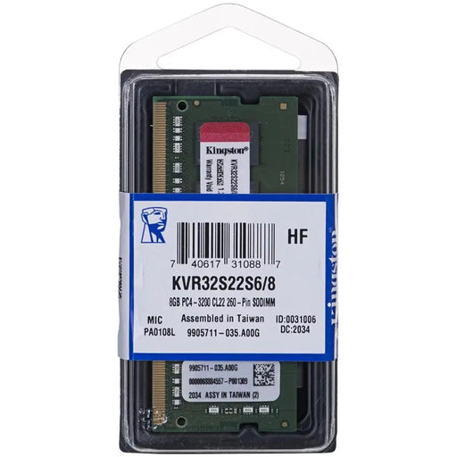 KINGSTON 8GB 3200MHz DDR4 Non-ECC CL22 SODIMM 1Rx16 - Памети за мобилни компютри<<<Памети<<<Компоненти<<<ALSO&&&RAM