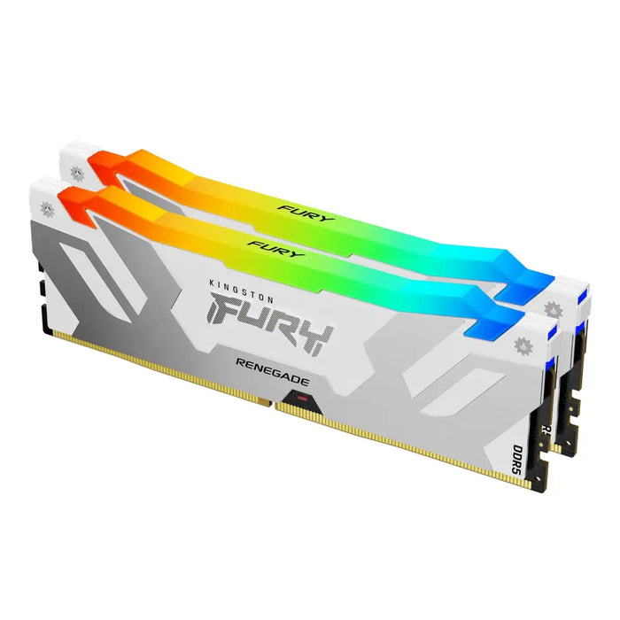 KINGSTON FURY Renegade 32GB DIMM DDR5 6400MT/s DDR5 CL32 Kit of 2 RGB White XMP - Памети за настолни