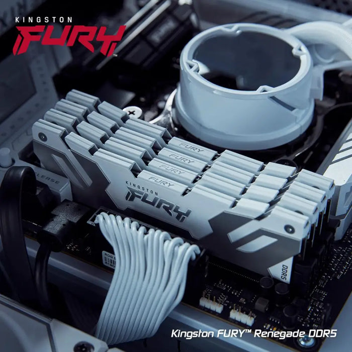 KINGSTON FURY Renegade 32GB DIMM DDR5 6400MT/s DDR5 CL32 Kit of 2 White XMP - Памети за настолни