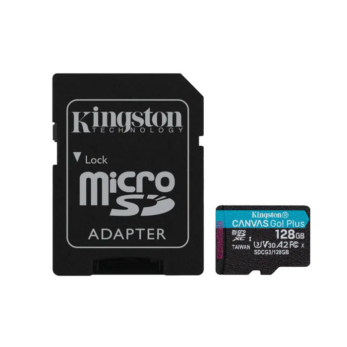 Kingston Technology 128GB microSDXC Canvas Go Plus 170R A2 U3 V30 Card + ADP - Памети