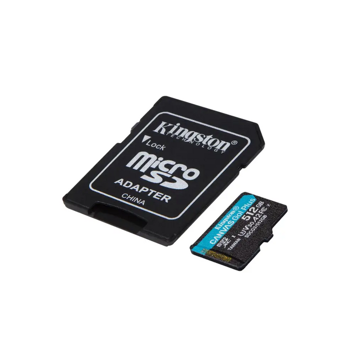 Kingston Technology 512GB microSDXC Canvas Go Plus 170R A2 U3 V30 Card + ADP - Памети