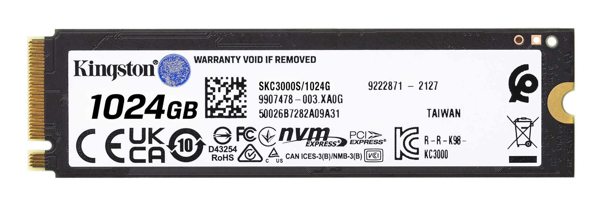 Hard Drive Kingston SKC3000S/1024G 1 TB SSD