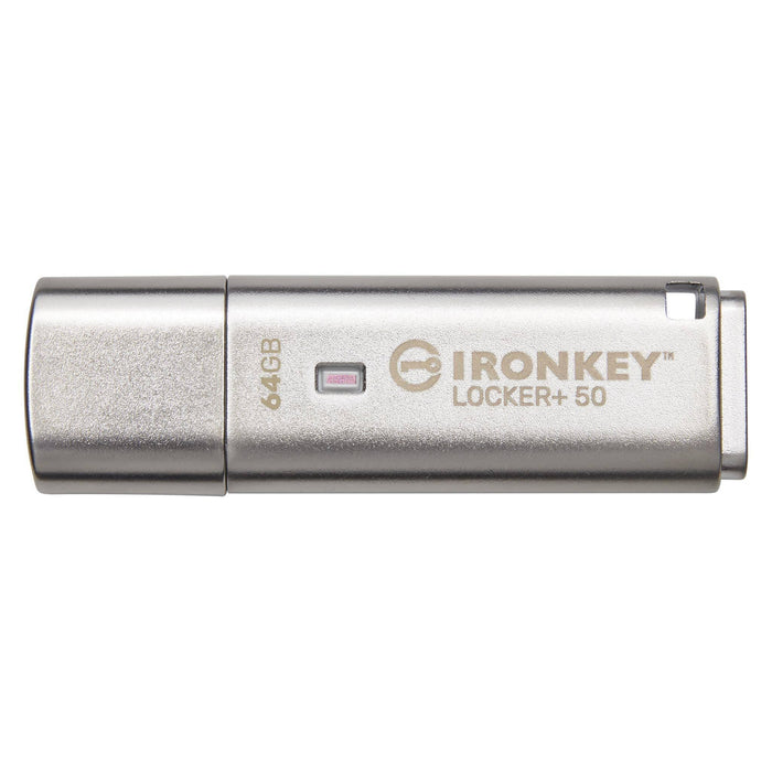 USB memory stick KINGSTON IronKey Locker+ 50 - 64GB XTS-AES 256-bit