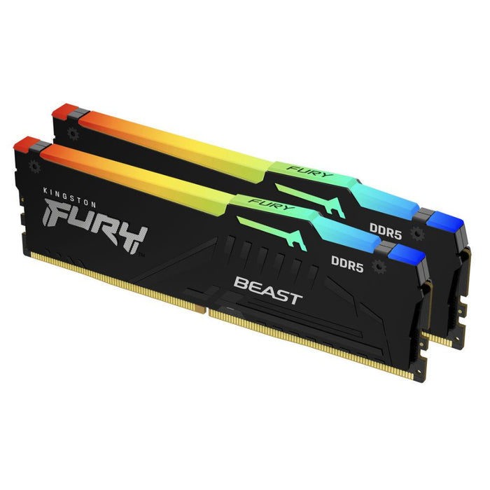 Memory Kingston FURY Beast Black RGB 64GB(2x32GB) DDR5 6000MHz