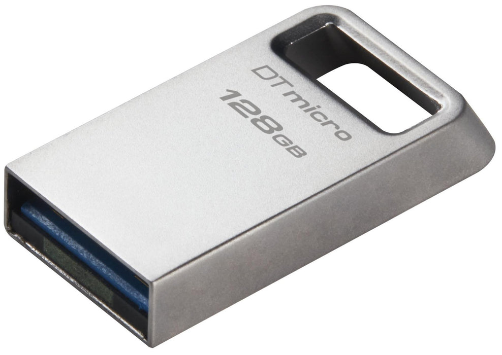 USB memory stick KINGSTON DataTraveler Micro, 128GB, USB-A 3.2 Gen 1, Silver