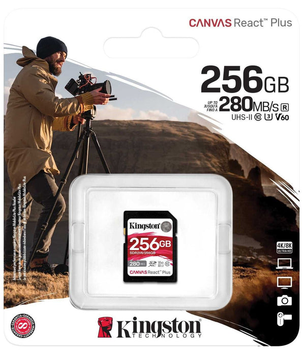 Memory card Kingston Canvas React Plus V60 UHS-II 256GB