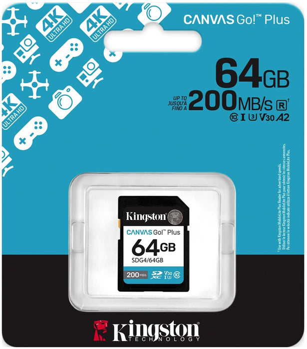 Micro SD Memory Card with Adaptor Kingston SDG4/64GB 64 GB