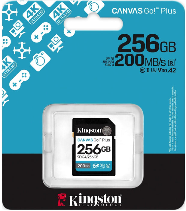 Micro SD Memory Card with Adaptor Kingston SDG4/256GB 256 GB