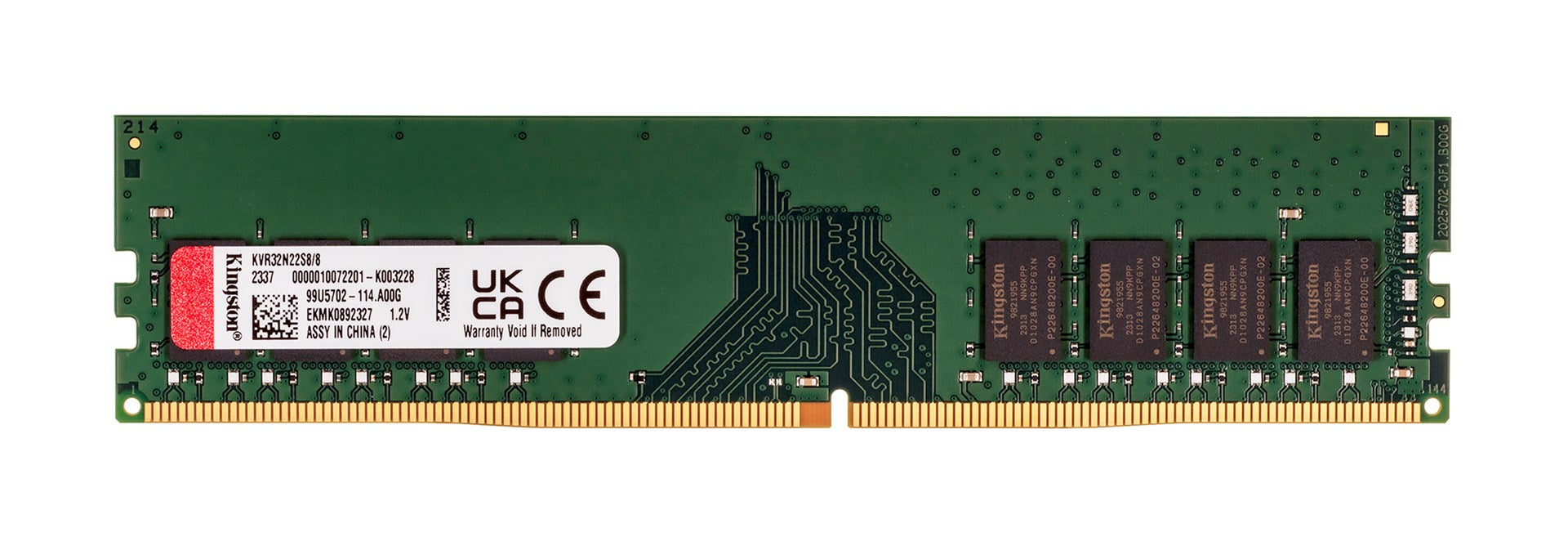Memory Kingston 8GB DDR4 PC4-25600 3200MHz CL22 KVR32N22S8/8