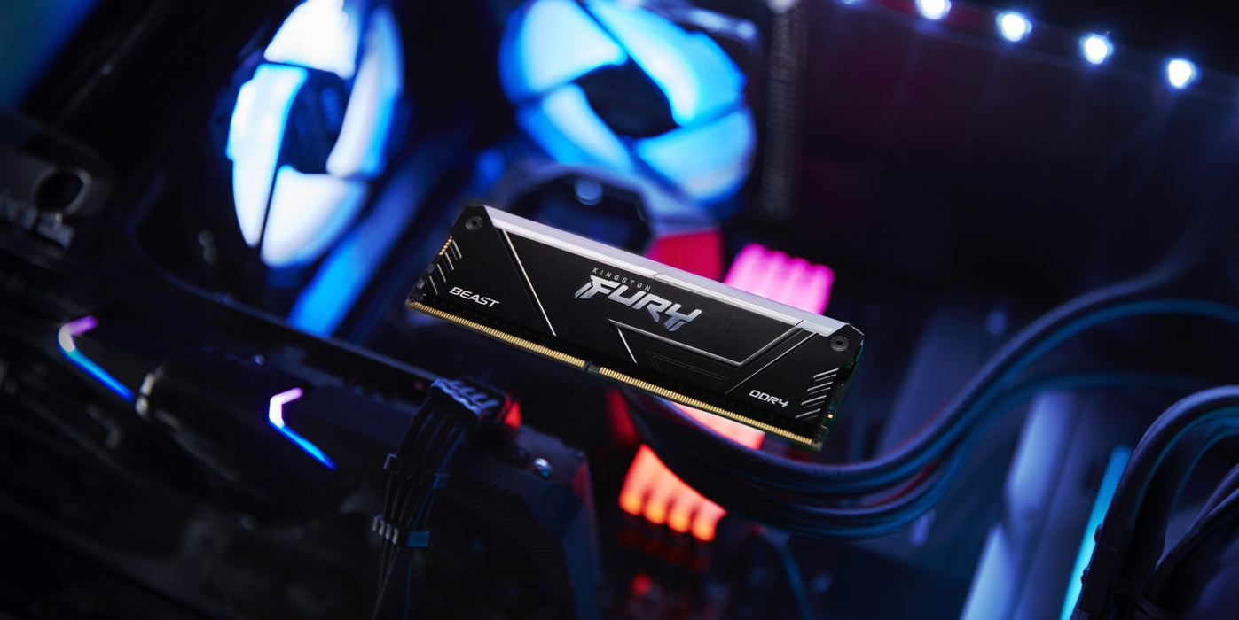 Memory Kingston FURY Beast Black RGB 32GB(2x16GB) DDR4 3200MHz CL16