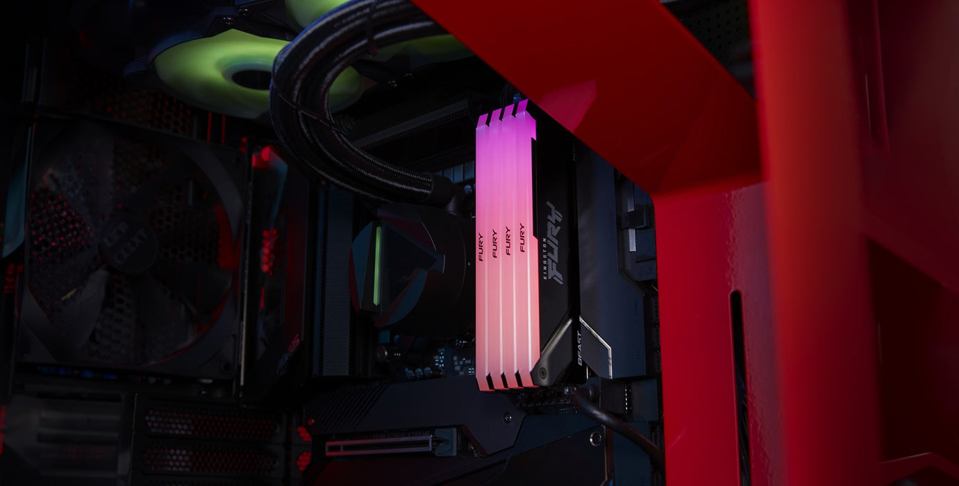 Memory Kingston FURY Beast Black RGB 32GB(2x16GB) DDR4 3200MHz CL16