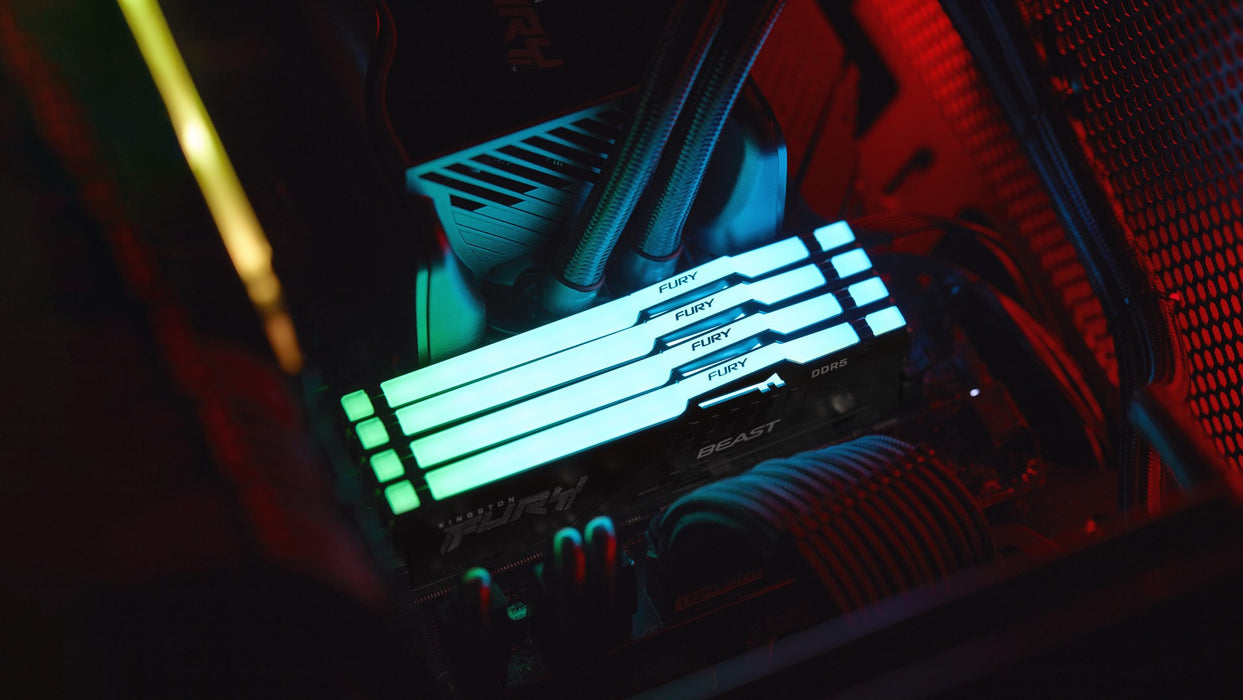 Memory Kingston FURY Beast Black RGB 64GB(2x32GB) DDR5 6000MHz