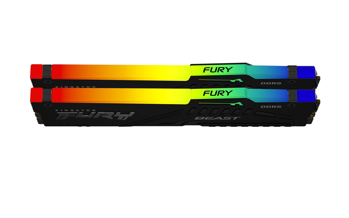 Memory Kingston FURY Beast RGB Black 32GB (2x16GB) DDR5 5600MHz CL40 - Intel XMP