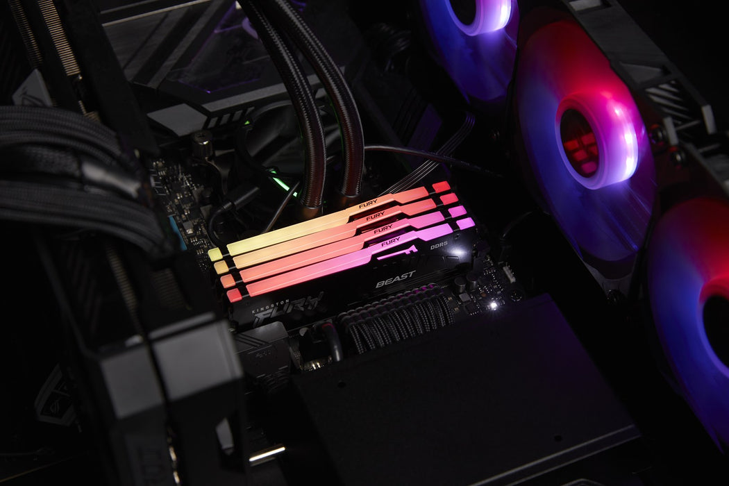 Kingston Technology FURY Beast 128GB 5600MT/s DDR5 CL40 DIMM (Kit of 4) RGB XMP