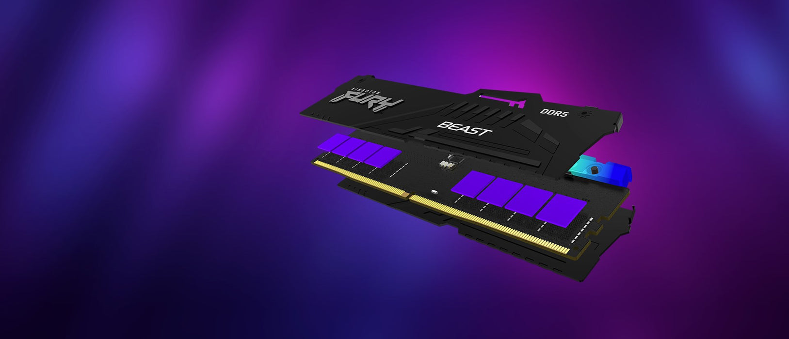 Kingston Technology FURY Beast 128GB 5600MT/s DDR5 CL40 DIMM (Kit of 4) RGB XMP
